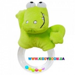 Мягкая игрушка-погремушка с кольцом Крокодильчик BIBA TOYS 618JF croco